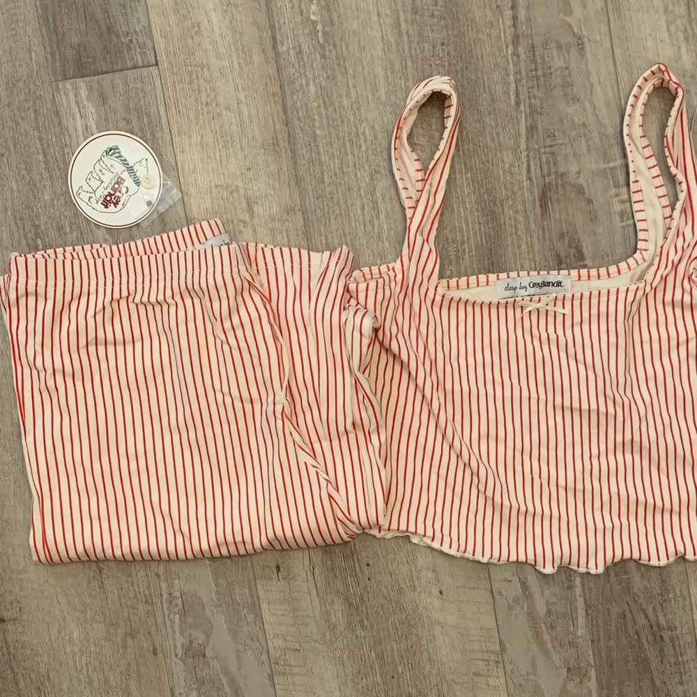 Grey bandit pajama set 
Medium pants and small top brand new